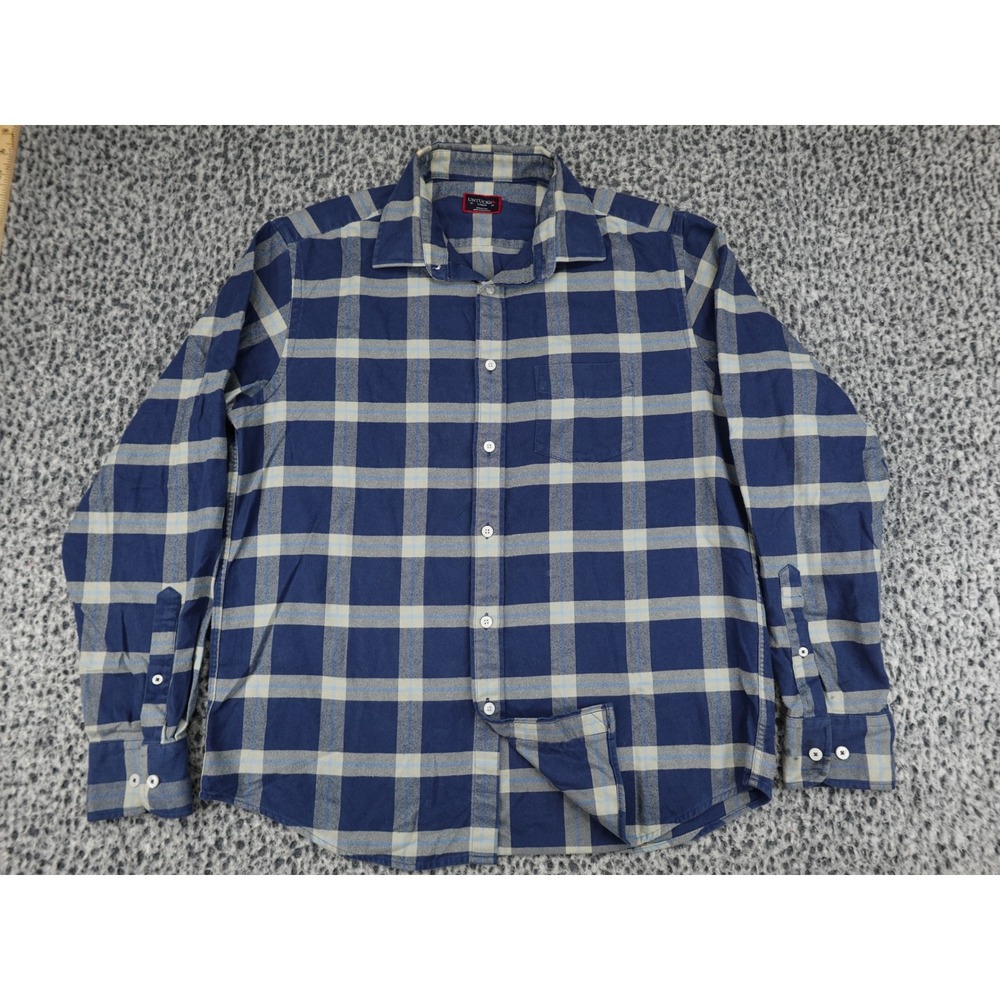 UNTUCKit Button Down Shirt Mens Large Blue Plaid Vougeot 40342 Long Sleeve
